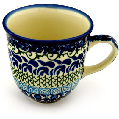 Polish Pottery Mug 10 oz Blue Passion