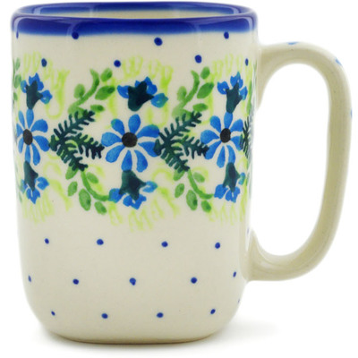 Polish Pottery Mug 10 oz Blue Wreath