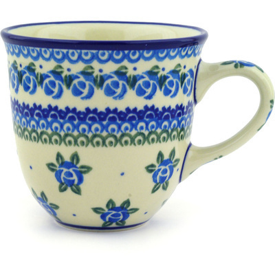 Polish Pottery Mug 10 oz Bluebuds