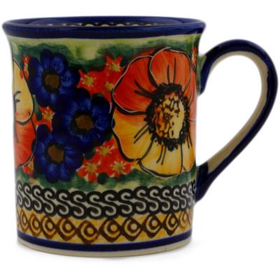 Polish Pottery Mug 10 oz Bright Beauty UNIKAT