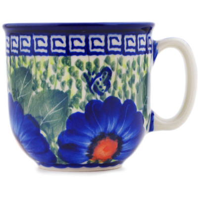 Polish Pottery Mug 10 oz Brilliant Butterfly Popp UNIKAT