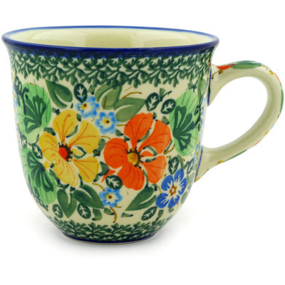 Polish Pottery Mug 10 oz Brilliant Spring UNIKAT