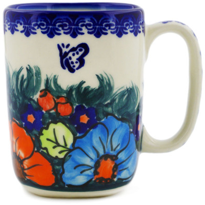 Polish Pottery Mug 10 oz Butterfly Splendor UNIKAT