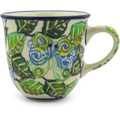 Polish Pottery Mug 10 oz Butterleaf UNIKAT