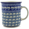Polish Pottery Mug 10 oz Cat And Mouse Brigade UNIKAT