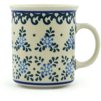 Polish Pottery Mug 10 oz Circle Of Cornflowers