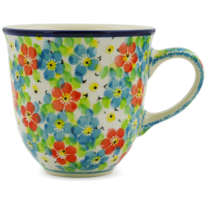 Polish Pottery Mug 10 oz Colorful Dizziness UNIKAT