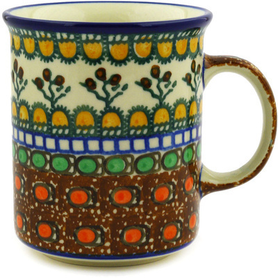 Polish Pottery Mug 10 oz Cranberry Medley UNIKAT