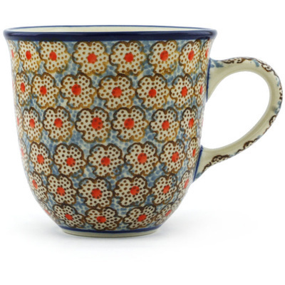 Polish Pottery Mug 10 oz Daisy Field