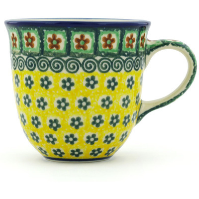 Polish Pottery Mug 10 oz Delightful Beauty UNIKAT