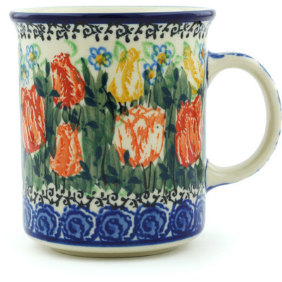 Polish Pottery Mug 10 oz Delightful Element UNIKAT