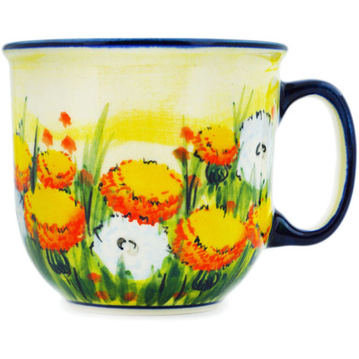 Polish Pottery Mug 10 oz Easter Dandelion