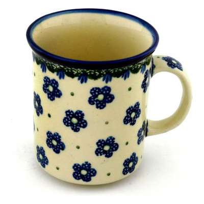 Polish Pottery Mug 10 oz Falling Daisies