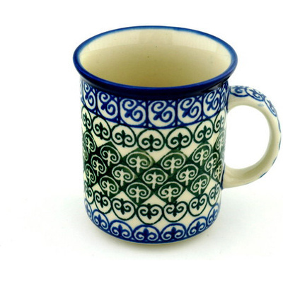 Polish Pottery Mug 10 oz Fleur De Lis