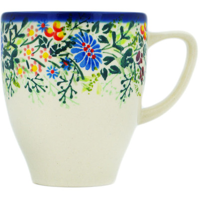 Polish Pottery Mug 10 oz Floral Abundance UNIKAT