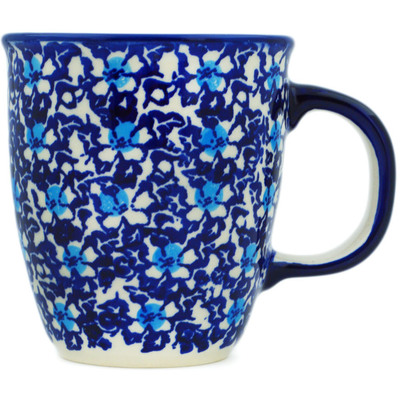 Polish Pottery Mug 10 oz Flowers On The Lake