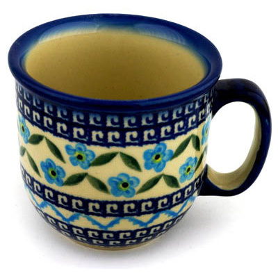 Polish Pottery Mug 10 oz Greek Daisies