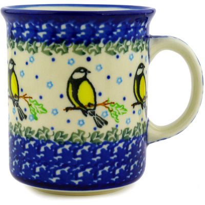 Polish Pottery Mug 10 oz Happy Goldfinch