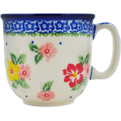Polish Pottery Mug 10 oz Hibiscus Splendor