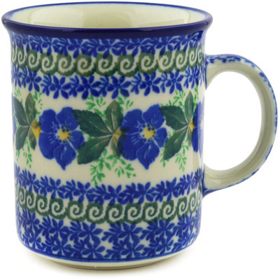 Polish Pottery Mug 10 oz Infinity Flower