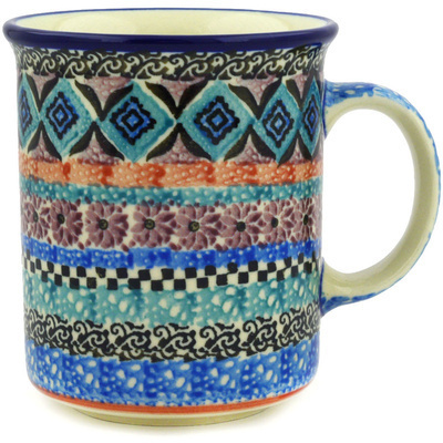 Polish Pottery Mug 10 oz Mesa UNIKAT