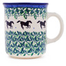 Polish Pottery Mug 10 oz Mustang Forest