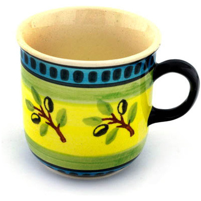 Polish Pottery Mug 10 oz Olive Grove