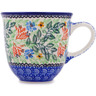 Polish Pottery Mug 10 oz Peach Fan Fare UNIKAT