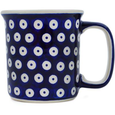 Polish Pottery Mug 10 oz Peacock Eyes