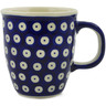 Polish Pottery Mug 10 oz Peacock Eyes