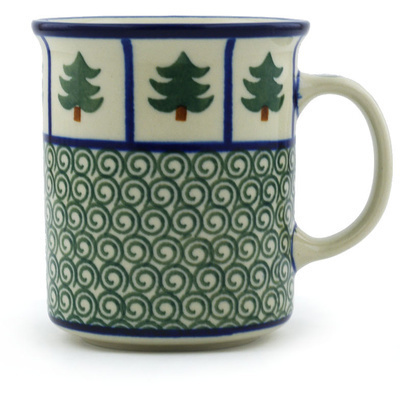 Polish Pottery Mug 10 oz Perky Pine