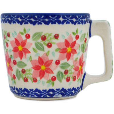 Polish Pottery Mug 10 oz Precious Pentas UNIKAT