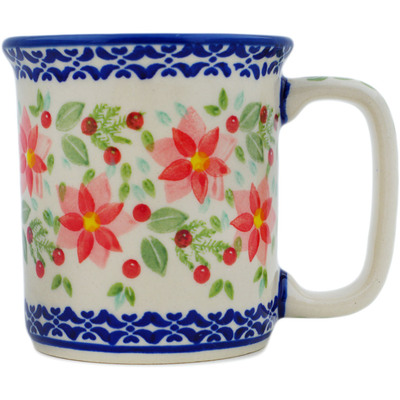 Polish Pottery Mug 10 oz Precious Pentas UNIKAT
