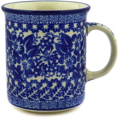 Polish Pottery Mug 10 oz Provencal Flowers UNIKAT