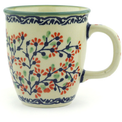 Polish Pottery Mug 10 oz Sakura Blossom UNIKAT