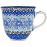 Polish Pottery Mug 10 oz Shades Of Blue UNIKAT