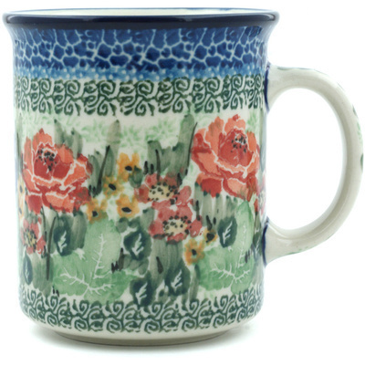 Polish Pottery Mug 10 oz Splendid Meadow UNIKAT