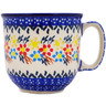 Polish Pottery Mug 10 oz Spring Flower Ring
