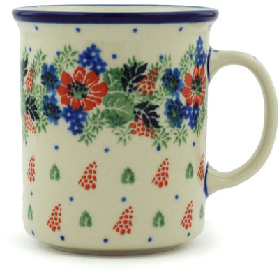 Polish Pottery Mug 10 oz Spring Garland