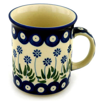 Polish Pottery Mug 10 oz Springing Calendulas