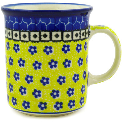 Polish Pottery Mug 10 oz Sunburst Daisies