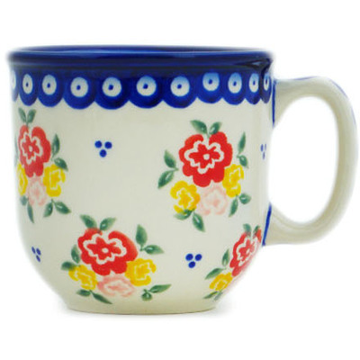 Polish Pottery Mug 10 oz Sunny Side Blooms