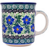 Polish Pottery Mug 10 oz Swirling Emeralds