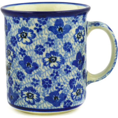 Polish Pottery Mug 10 oz True Blue Calico
