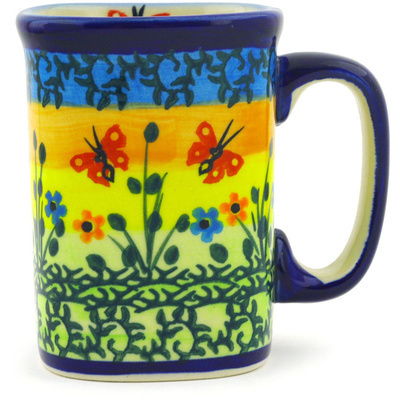 Polish Pottery Mug 10 oz UNIKAT