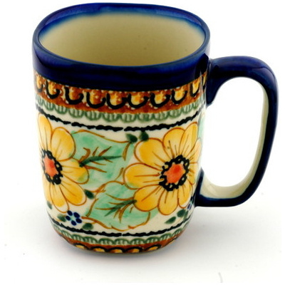 Polish Pottery Mug 10 oz UNIKAT