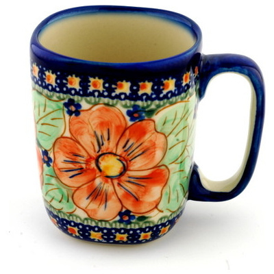 Polish Pottery Mug 10 oz UNIKAT