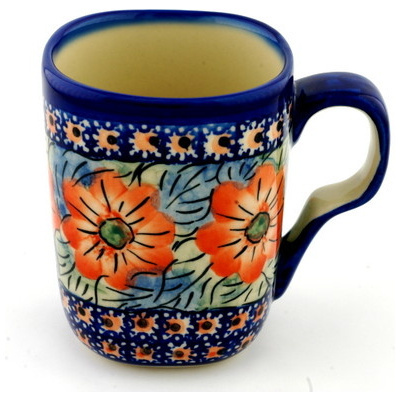 Polish Pottery Mug 10 oz UNIKAT