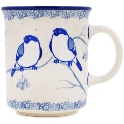 Polish Pottery Mug 10 oz Waiting Birds UNIKAT