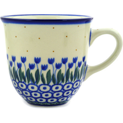 Polish Pottery Mug 10 oz Water Tulip